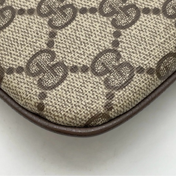 Auth Gucci GG Supreme Sherry Line Brown PVC Shoulder Bag 904.02.047 - Picture 7 of 16